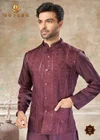 Outluk Wedding Vol 52 Satin Silk Mens Modi Jacket Kurta Pajama

